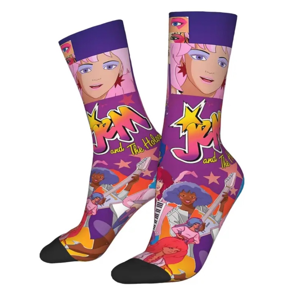 NEW! 1980s Cartoon Jem and The Holograms Women’s Socks!
